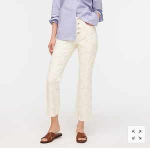 J.Crew 10” Demi Boot Crop Jean in Eyelet